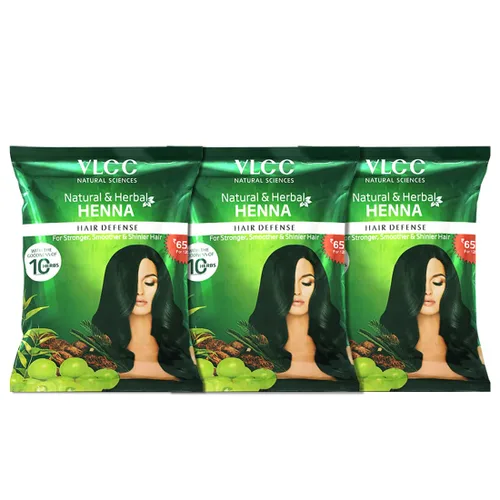 VLCC Henna - Tinte en polvo para el cabello, 100 % natural, cubre el gris, fortalece y nutre el cabello, sin amoníaco, sin productos químicos, color