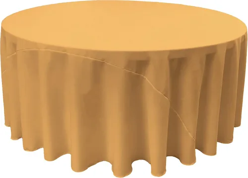Miniatura 104 de LA Linen - Mantel redondo lavable de popelina de poliéster, resistente a manchas y arrugas, 51", mantel de tela para comedor, cocina, fiesta, Negro