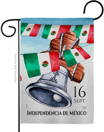 Bandera de jardín del Día de la Independencia de México, nación regional, internacional, país, área particular, pequeña, decorativa, regalo, patio,