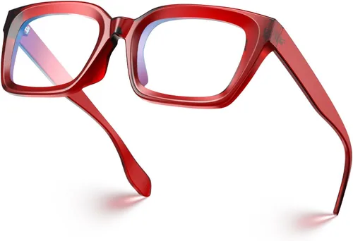 Miniatura 8 de VISOONE MONTANA - Lentes cuadrados gruesos con bloqueo de luz azul con antideslumbramiento para mujeres trabajadoras y hombres