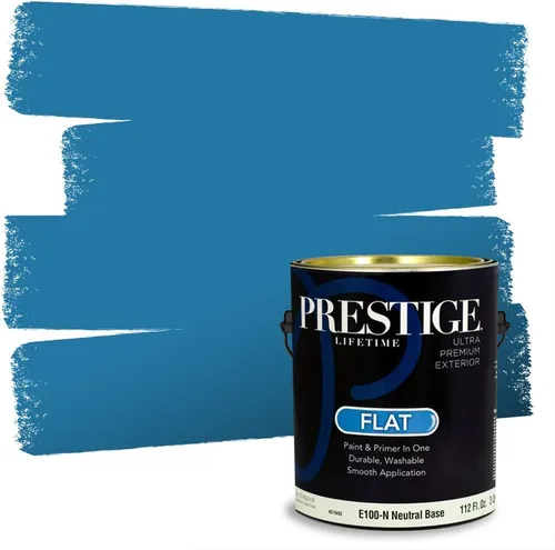 Miniatura 66 de Prestige Paints. - Base y pintura para exteriores en un solo galón, 1 galón. plano, comparable con Sherwin Williams Topsail. SW6799-PCM