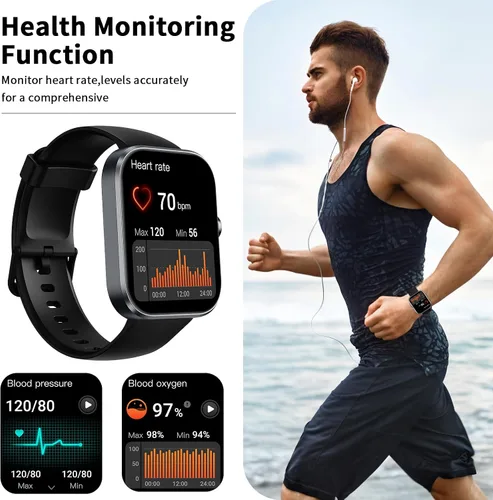 Miniatura 5 de KOOOGEAR Relojes inteligentes para hombres y mujeres (respuesta/hacer llamadas), reloj de fitness HD de 1.91 pulgadas con más de 110 rastreadores