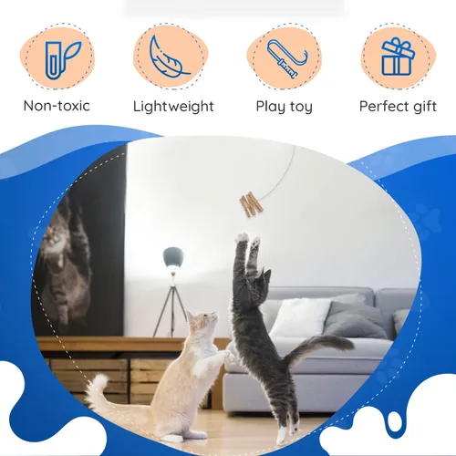 Miniatura 6 de Cat Dancer Juguete interactivo para gatos, diversión y fitness para tu amigo peludo, rollo de papel atractivo unido con alambre de acero flexible