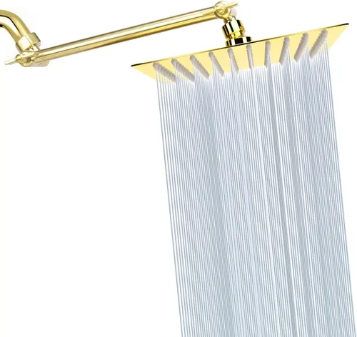 Miniatura 10 de NearMoon Cabezal de ducha de lluvia con brazo de extensión ajustable de 11 pulgadas, cabezal cuadrado grande de acero inoxidable de alto flujo