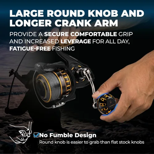 Miniatura 3 de GOMEXUS Power Handle for Daiwa BG 1500-8000 (Choose Option for Different Size)【Notice】 Not for BG SW. Please do not Adapt to Other reels to Avoid