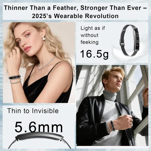 Miniatura 2 de Reloj inteligente para mujeres y hombres, pulsera inteligente ultraligera con monitor de frecuencia cardíaca/oxígeno en sangre/sueño/podómetro