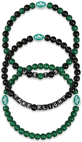 Miniatura 13 de FOCO NFL unisex-adult NFL Team Logo Officially Licensed 3-Pack Beaded Friendship Bracelets Cuentas