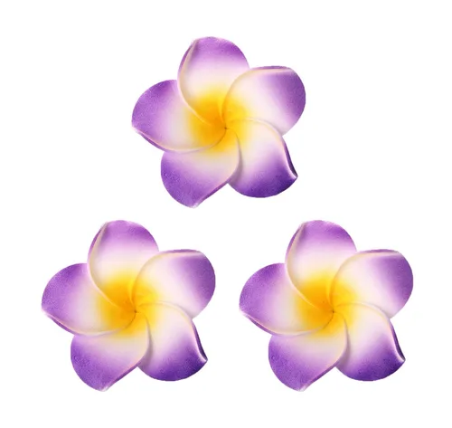 Miniatura 14 de Pinzas de espuma hawaiana de plumeria para mujer, para novia, boda, playa, tropical, vacaciones, fiesta, decoración para el cabello