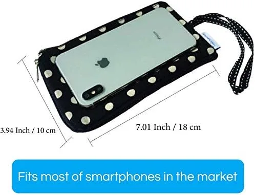 Miniatura 2 de Tainada Bolso de mano para teléfono para mujer, con doble cremallera, cartera para iPhone 15 Pro Max, 15 Plus, Samsung S23+