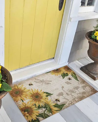 Miniatura 8 de Tapete para puerta delantera, antideslizante, absorbente, para entrada, para interiores y exteriores, alfombras pequeñas para interiores