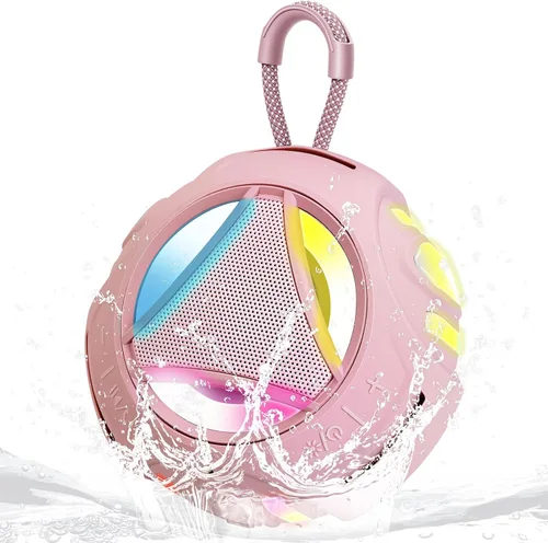 Miniatura 10 de Altavoz de ducha Bluetooth impermeable, altavoces Bluetooth portátiles inalámbricos, para exteriores, IPX7 flotante, micrófono integrado, tiempo
