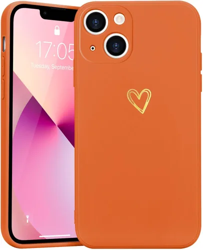 Miniatura 9 de Wirvyuer Funda para iPhone 13, bonita funda delgada a prueba de golpes con soporte de carga inalámbrica y protección, color negro