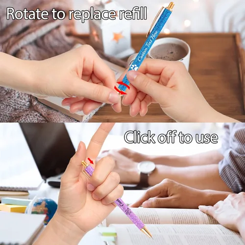 Miniatura 5 de Aolun 10 bolígrafos personalizados con nombre, bolígrafo retráctil con mensaje de texto para mujeres, enfermeras, escritura, cumpleaños, graduación