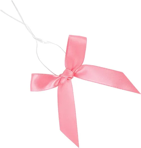Miniatura 15 de Paquete de 50 lazos blancos para corbata, lazos preatados, lazos de satén de Navidad para bolsas de golosinas, lazos de embalaje para dulces