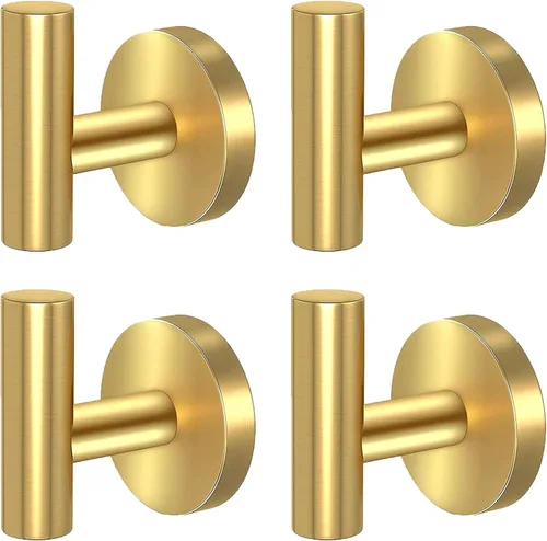 Miniatura 18 de Kruodop Ganchos para toallas de baño, 2 paquetes de soporte para toallas de pared, gancho negro mate para bata de pared, gancho de acero inoxidable