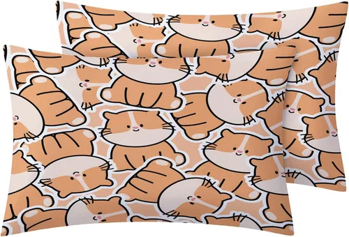 Miniatura 5 de Sábanas de conejillo de indias tamaño individual – Sábanas de animales de dibujos animados para niños y niñas, juego de sábanas de animales Kawaii