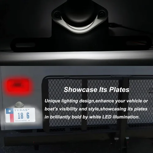 Miniatura 3 de Luz de matrícula LED [+Montaje con soporte] Lámpara de placa de número Luz de remolque Impermeable 12V/24V DC Luces de etiqueta de matrícula