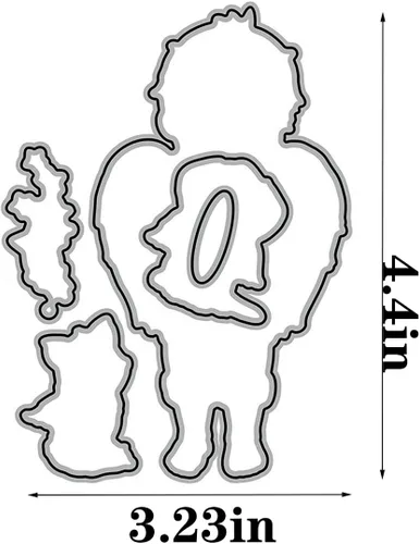 Miniatura 2 de Juego de sellos y troqueles transparentes de ángel para hacer tarjetas, plantillas de corte para álbumes de recortes, álbum de fotos, papel