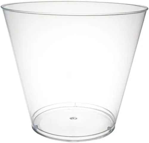 Miniatura 9 de Party Essentials Vasos desechables de 9 onzas para fiesta, vasos antiguos, vasos de cóctel, 20 unidades, plástico duro transparente