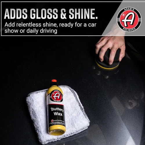 Miniatura 5 de Adam's Polishes Buttery Wax (16 onzas) – Cera líquida húmeda de carnauba premium infundida para brillo, pulido y protección de pintura de capa