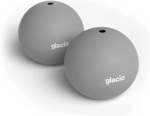 Miniatura 3 de Moldes redondos para cubitos de hielo – Máquina grande para hacer bolas de hielo de whisky Molde de esfera de silicona sin BPA para cócteles Gris