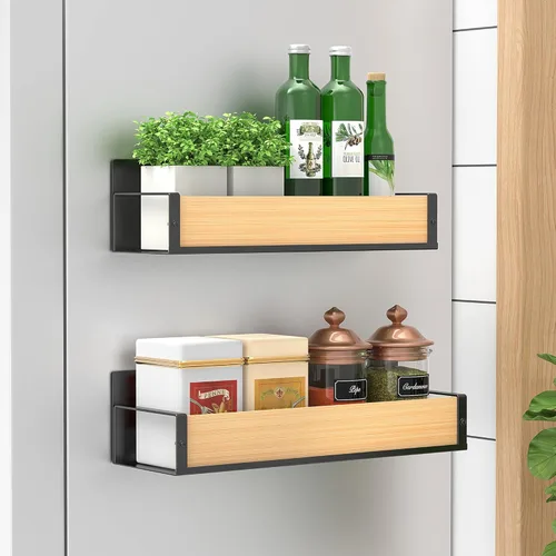 Miniatura 22 de HuggieGems Paquete de 4 Organizadores Magnéticos de Almacenamiento de Especias para Refrigerador y Horno, Organizadores y Almacenamiento Gris
