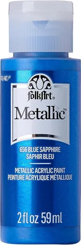 Miniatura 23 de FolkArt Pintura Acrílica Metálica para Manualidades, Fucsia Chispeante 60 ml Pintura Premium con Acabado Metálico, Perfecta para Aplicar Fácilmente