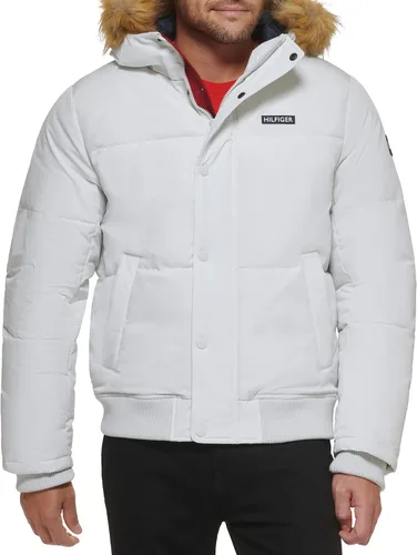 Miniatura 27 de Tommy Hilfiger Chaqueta Bomber de Esnórquel Acolchada de Tela Ártica para Hombre (Estándar y Tallas Grandes)
