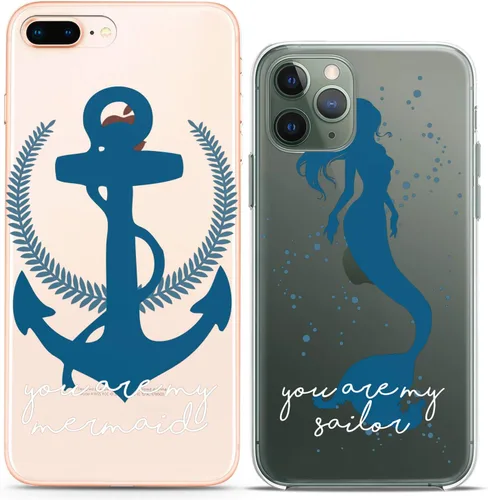 Miniatura 18 de Fundas a juego para parejas compatibles con iPhone 16 15 14 13 12 11 Pro Max Mini Xs X 6s 8 Plus 7+ Xr 10 SE 5 Love Her His Quote Funda de silicona