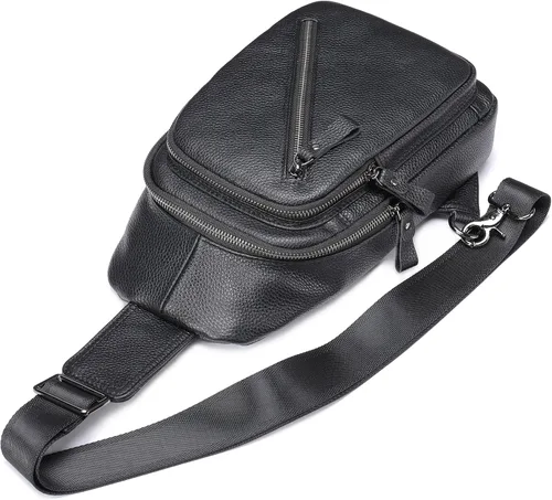Miniatura 45 de LUKZIJAES Bolso bandolera de cuero genuino para hombre