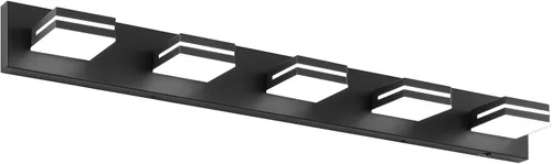 Miniatura 13 de Accesorios de iluminación de tocador de baño sobre espejo (3 luces, 5CCT, regulable) modernos accesorios de iluminación LED de pared de baño, negro