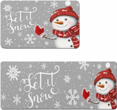 Miniatura 6 de Tapete de baño de muñeco de nieve de Navidad para bañera, antideslizante, de secado rápido y absorbente, tierra de diatomeas, fregadero, dormitorio