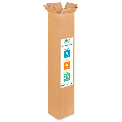 Miniatura 28 de IDL Packaging Paquete de 5 cajas de envío altas de 8 x 8 x 48 pulgadas, extra resistentes de 200 libras frente a caja regular, cajas de mudanza