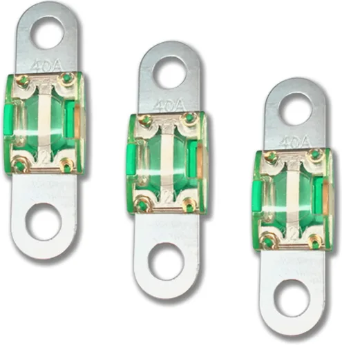 Miniatura 9 de Fusible MIDI/AMI Tipo de perno de encendido/abajo 50 amperios AUTO MARINE Montaje de espárrago Paquete de 3
