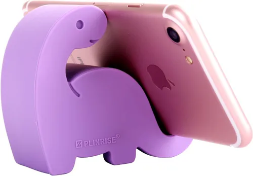 Miniatura 9 de Plinrise - Soporte de escritorio para teléfono celular, diseño de dinosaurio, material de silicona estriada, soporte creativo para teléfonos