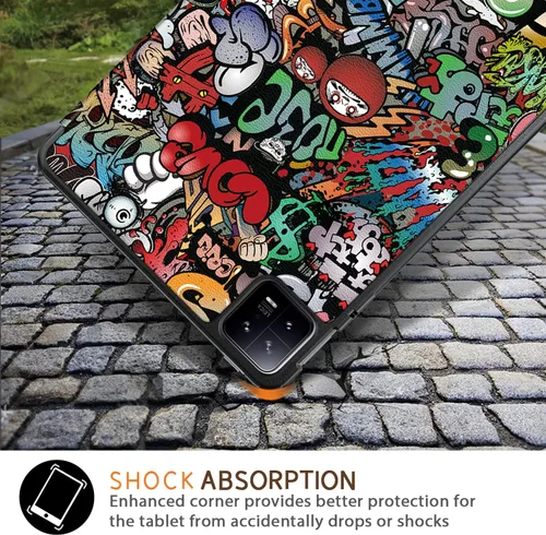 Miniatura 7 de Funda para Xiaomi Pad 6, Slim Stand Hard Back Shell Funda protectora inteligente para Xiaomi Pad 6 Pro 11 "con función de encendido/apagado Graffiti