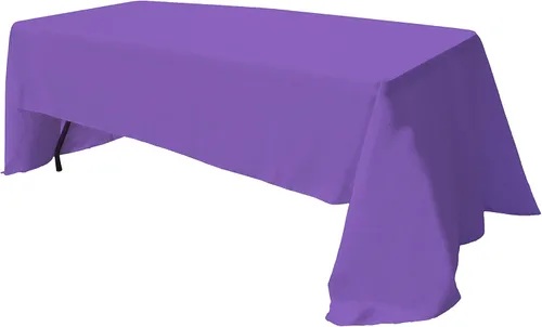 Miniatura 40 de GEFEII Servilletas de tela de poliéster sólido de 18 x 18 pulgadas para cocina, mantel rectangular cuadrado redondo para bodas, fiestas