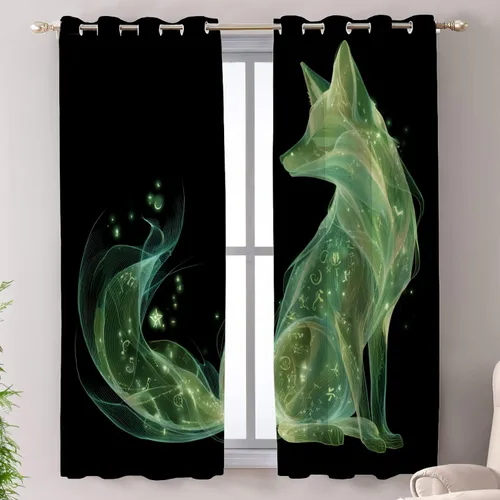 Miniatura 10 de Shrahala Abstract Pattern Geometric Blackout Window Curtains, Concentric Squares Thermal Insulated Curtains Grommet Long Drapes for Bedroom,Living
