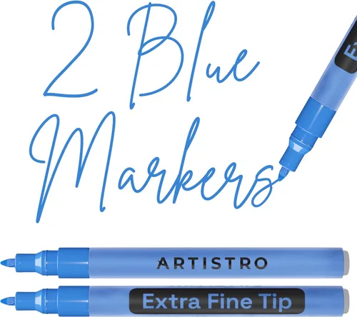 Miniatura 22 de Artistro 2 marcadores de pintura acrílica negros - 3mm marcadores de punta media - Perfectos para manualidades, proyectos de arte y más