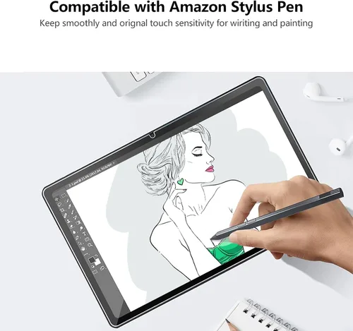 Miniatura 6 de Aircawin Protector de pantalla para Amazon Fire Max 11 2023 de 11 pulgadas, paquete de 2 películas de vidrio templado 9H para Fire Max 11, Claro