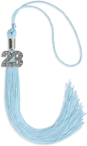 Miniatura 35 de Endea Graduation Borla de un solo color con dije de plata brillante (oro antiguo, 2022)