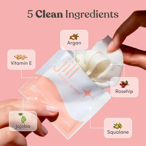 Miniatura 2 de Jill Magic Wipes - Toallitas de aceite Dermaplane para preparación de piel antes del afeitado, para todo tipo de piel, ingredientes veganos