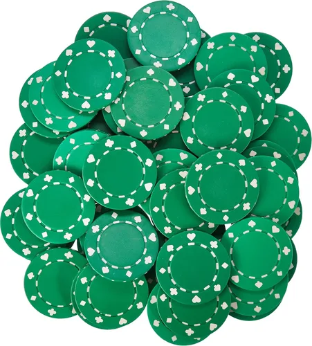 Miniatura 2 de Paquete de 100 fichas de póquer adecuadas, juego de fichas de calidad de casino de 0.41 oz, fichas de póquer en blanco no denominadas, perfectas