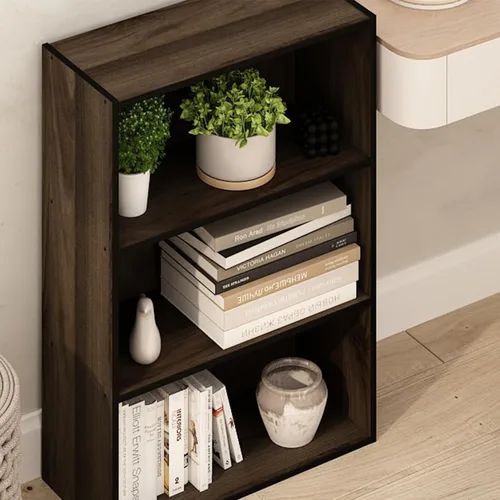 Miniatura 8 de Furinno Pasir - Estantería abierta de 3 niveles, color nogal (Columbia Walnut)