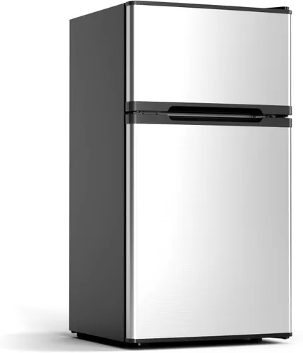 Miniatura 9 de COWSAR Refrigerador de oficina de 2.45 pies cúbicos con congelador, refrigerador de dormitorio de 2 puertas reversibles con 2 estantes extraíbles