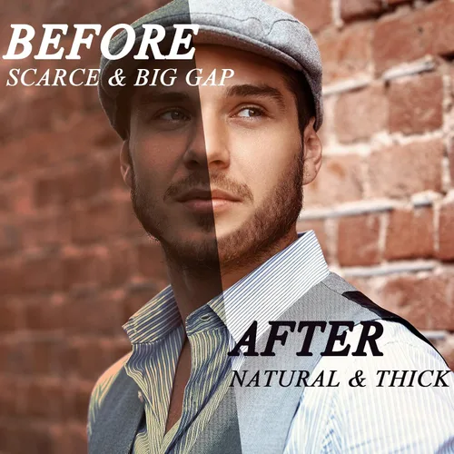 Miniatura 5 de Relleno de lápiz de barba para hombres, a prueba de sudor, resistente al agua, de larga duración y acabado natural, forma de reparación de bigote