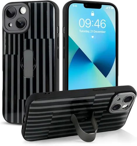 Miniatura 56 de Funda compatible con iPhone 17 Pro Max con correa de mano para los dedos, funda de teléfono con estampado de leopardo y guepardo para mujeres