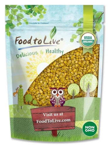 Miniatura 7 de Food to Live Maíz orgánico súper dulce, liofilizado, 5 libras, granos enteros, sin OMG, kosher, aperitivo saludable, a granel, cultivado