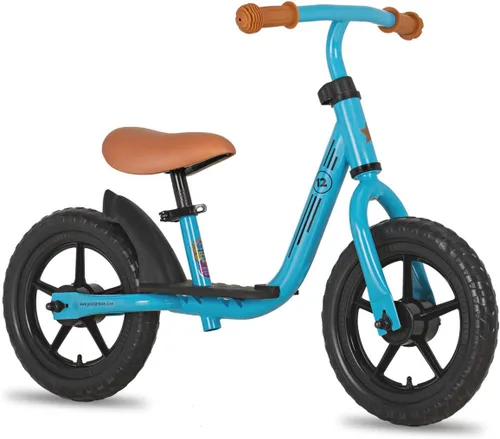 Joystar Bicicleta de equilibrio de 10 y 12 pulgadas para niñas y niños, de 18 meses a 5 años, bicicleta para niños con reposapiés y altura de Azul