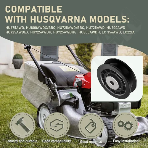 Miniatura 5 de Polea tensora para cortacésped 587973001 587969201 para Husqvarna HU675AWD, HU725AWD, HU700AWD, HU725AWD, modelos para Poulan PR675AWD, PR675AWD